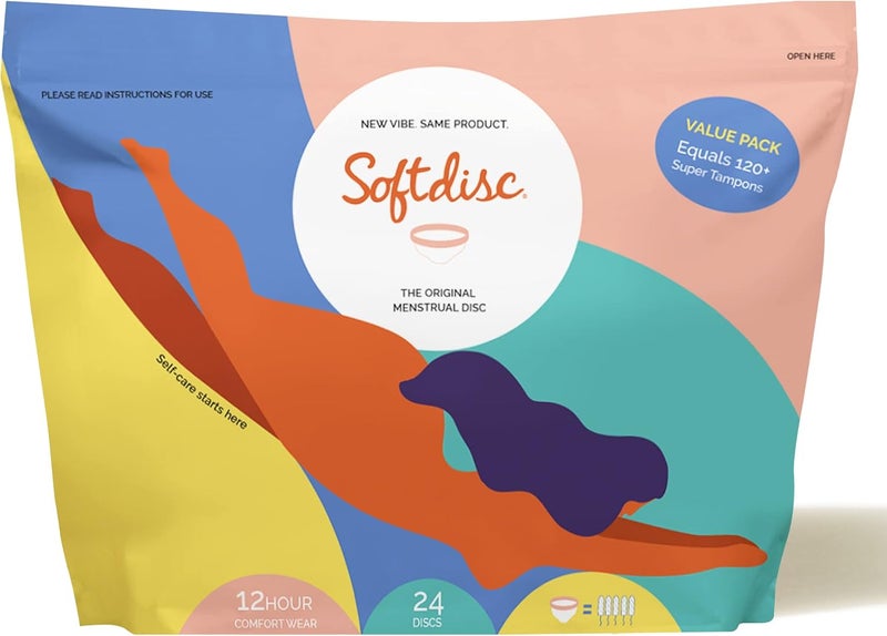 FLEX Softdisc Menstrual Discs – Disposable Period Discs for Heavy or Light Periods | 12-Hour Leak Protection | Tampon, Pad, and Cup Alternative | Capacity of 5 Super Tampons | HSA or FSA Eligible (24 ct.) - Image 1